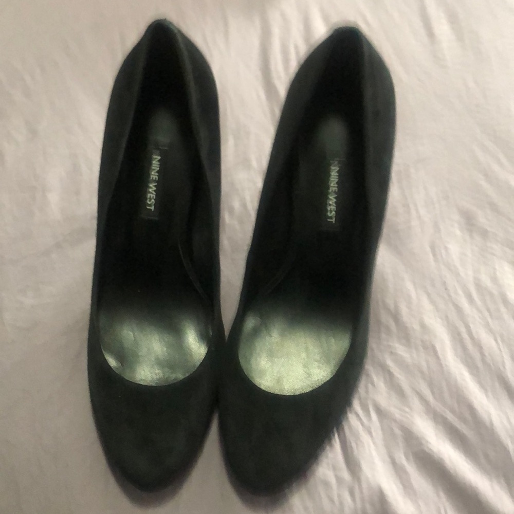 Nine West Black Suede Heels